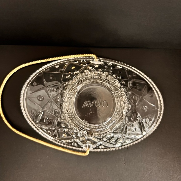 Avon Crystal Basket with Gold Handle - Picture 6 of 9